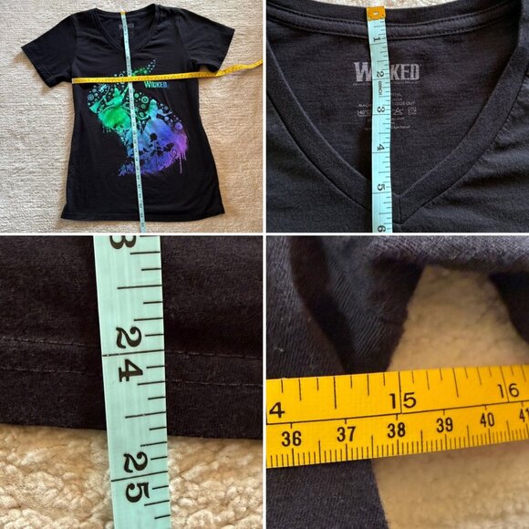 Wicked Musical Graphic Tshirt Size Youth Small Official Merch Black Pink Green - Picture 7 of 10